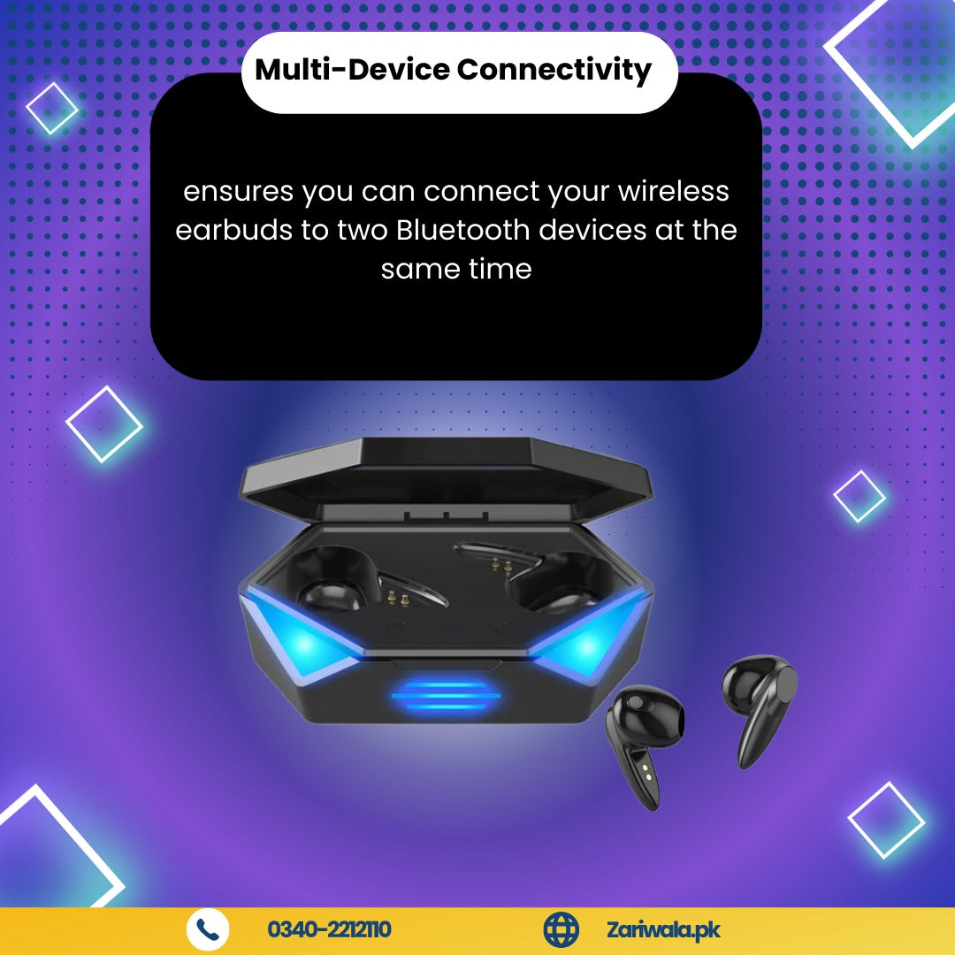 Amgras Wireless Earbuds with LED Charging Case